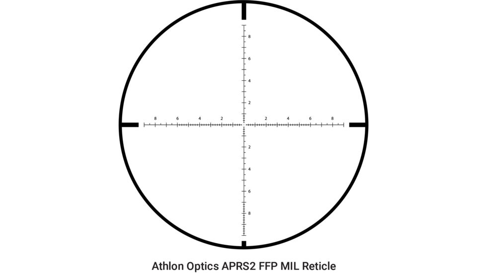 Athlon Optics 6-24x50 Rifle Scope, Direct Dial, Side Focus, 30mm, APRS2 FFP MIL Reticle, Black, 213075
