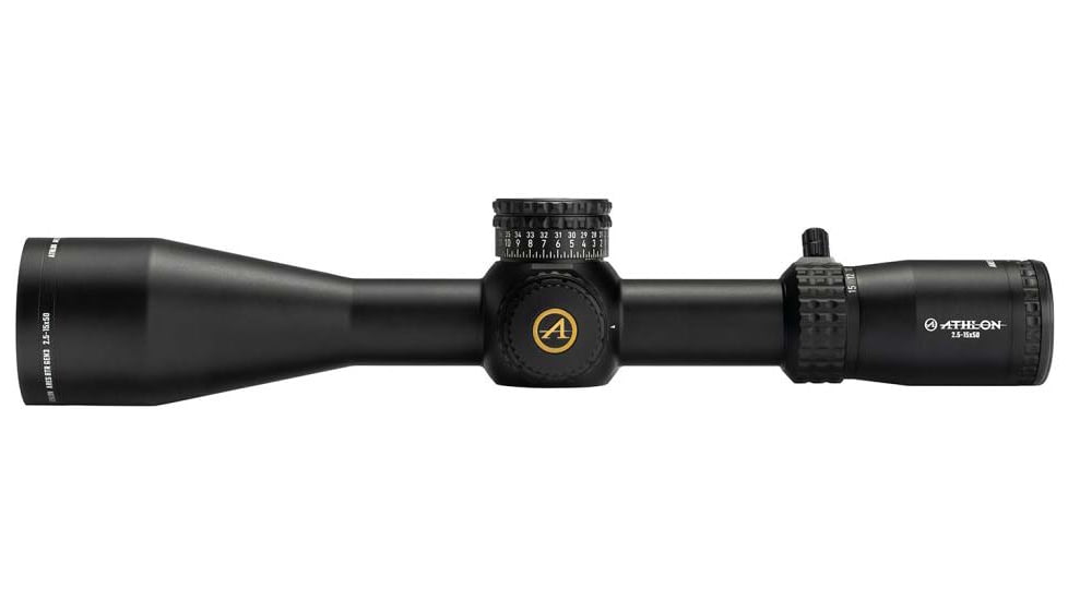 Athlon Optics Ares BTR GEN3 HD 2.5-15x50 30mm Tube Rifle Scope, FFP, APLR13 IR Reticle, Black, 212014