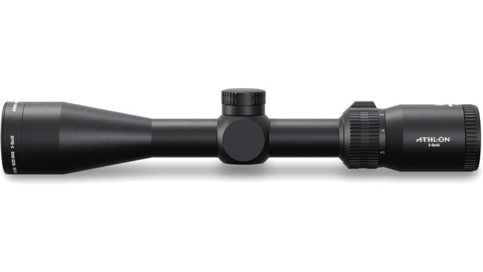 Athlon Optics Neos HMR 3-9x40mm 1 in Tube Rifle Scope, Second Focal Plane, Center-X MOA, Black, 216014