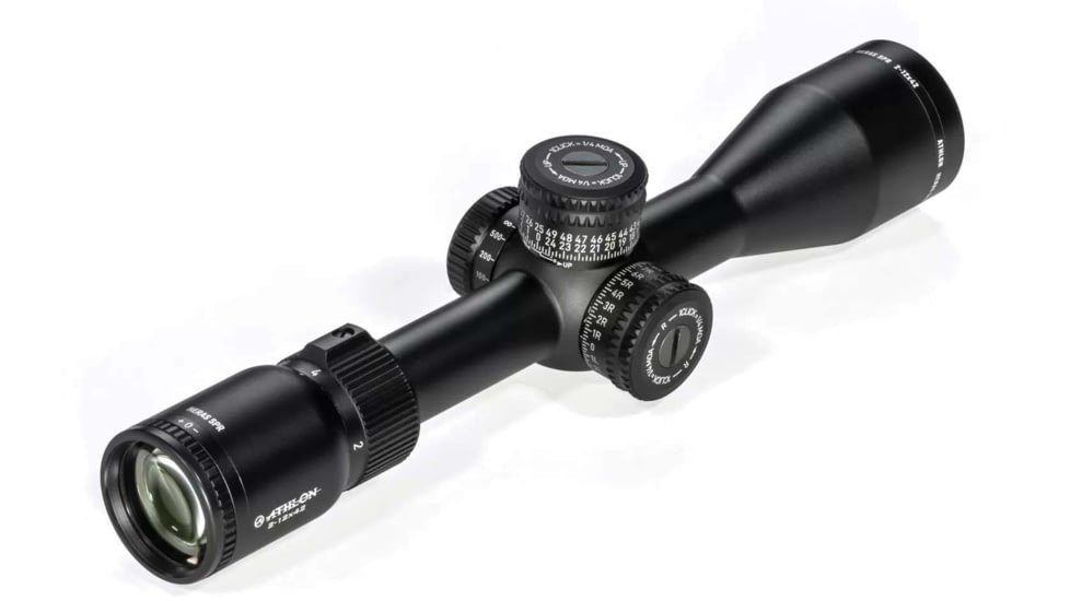 Athlon Optics Heras SPR 2-12x42mm AAGR1 Rifle Scope, 1in, Second Focal Plane, MOA Reticle, Black, 214501