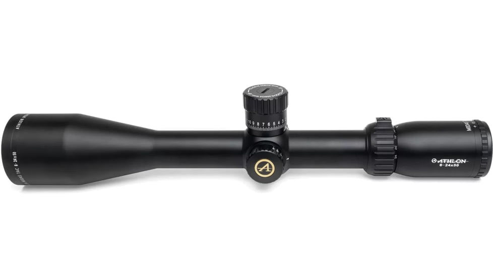 Athlon Optics Midas TAC HD 6-24x50mm APLR4 Rifle Scope, 30mm, First Focal Plane, MOA Reticle, Black, 213076