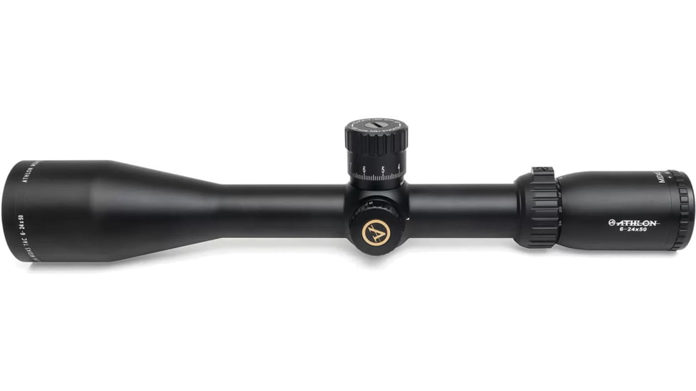 Athlon Optics Midas TAC HD 6-24x50mm APRS2 Rifle Scope, 30mm, First Focal Plane, MIL Reticle, Black, 213075