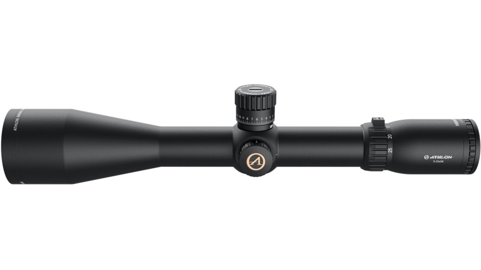 Athlon Optics Midas TAC Rifle Scope, 5-25x56mm, 34mm Tube, First Focal Plane, APLR4 FFP MOA Reticle, Matte, Black, 213080