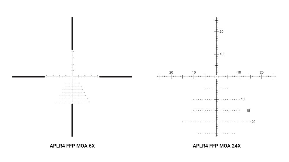 Athlon Optics Midas TAC Rifle Scope, 6-24x50mm, 30mm Tube, First Focal Plane, APLR4 MOA Reticle, Black, 213076