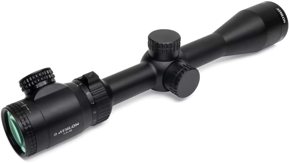 Athlon Optics Neos 3-9x40 Muzzle Loader BDC 250 Rifle Scope, 1in Tube, Second Focal Plane, IR MOA Reticle, Black, 216004