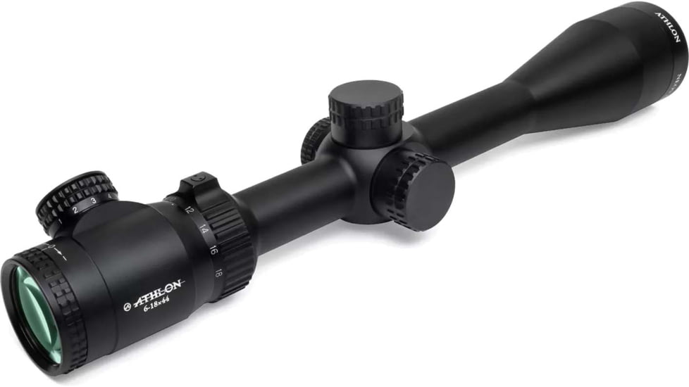Athlon Optics Neos 6-18 x 44 mm Rifle Scope, 1in Tube, Second Focal Plane, BDC 500, IR MOA Reticle, Black, 216013