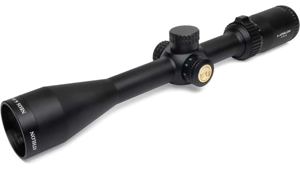 Athlon Optics Neos 6-18 x 44 mm Rifle Scope, 1in Tube, Second Focal Plane, Center X, MOA Reticle, Black, 216012