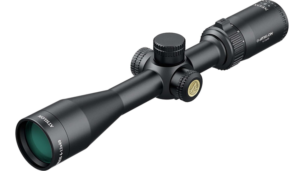 Athlon Optics Neos 4-12x40mm Side Focus 1in Tube Rifle Scopes, Second Focal Plane, Center X MOA Reticle, Black, 216008