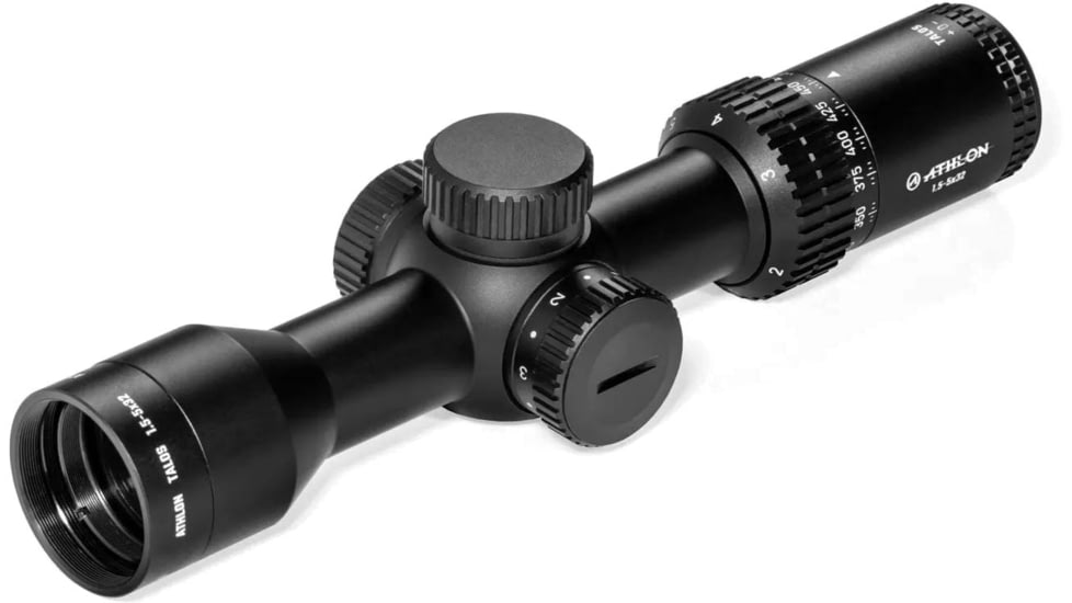 Athlon Optics Talos 1.5-5x32mm Crossbow Scope, 1in Tube, Second Focal Plane, CB100, IR MOA Reticle, Black, 215014
