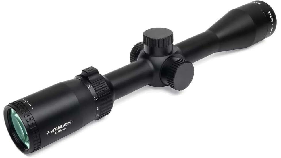 Athlon Optics Talos 4-16x40mm Rifle Scope, 1in Tube, Mil Dot, Second Focal Plane, MIL Reticle, Black, 215009