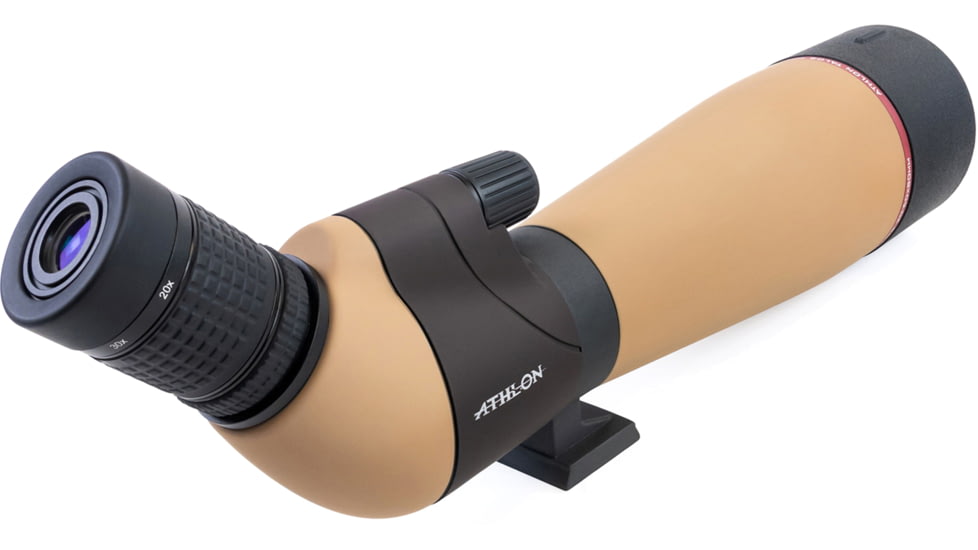Athlon Optics Talos Spotting Scope, 20-60x80mm, 45-Degree Angled Body, Tan, 315001