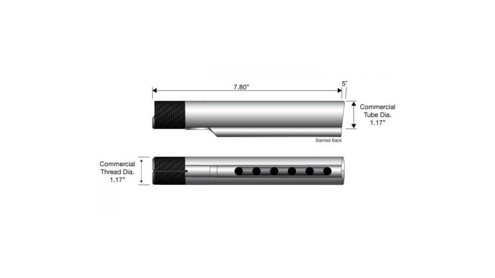 ATI Outdoor - ATI AR-15 Commercial Buffer Tube, Black, A.5.10.1000