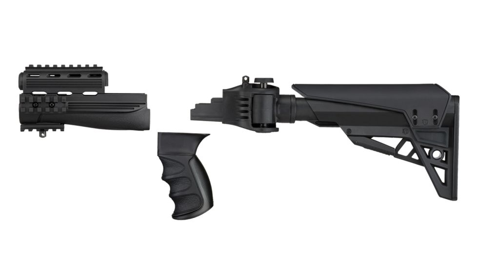 ATI Outdoors Strikeforce 6-Postion Folding Stock w/TactLite Cheekrest, Strikeforce Handguard, X1 Pistol Grip, Scorpion Recoil System, AK-47, Black, B.2.10.1250, EDEMO2