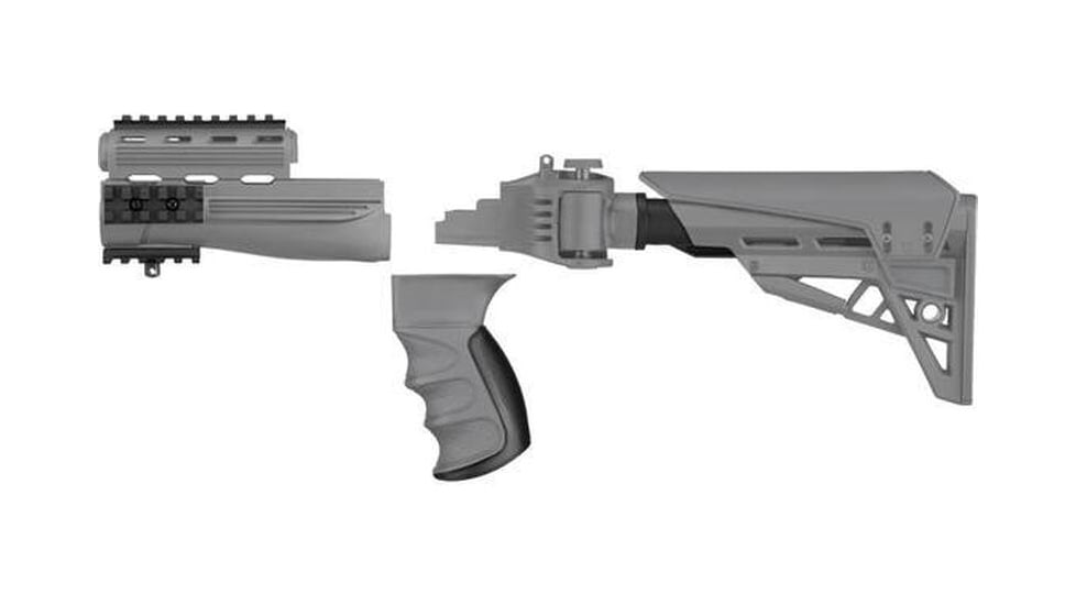 ATI Outdoors Strikeforce 6-Postion Folding Stock w/TactLite Cheekrest, Strikeforce Handguard, X1 Pistol Grip, Scorpion Recoil System, AK-47, Destroyer Gray, B.2.40.1250