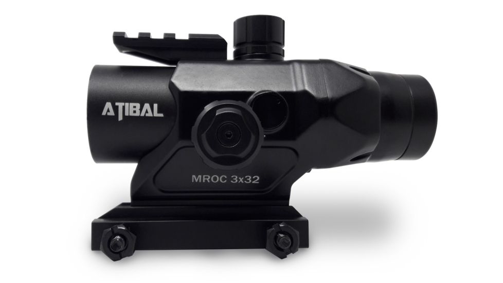Atibal 3x32 AT-MROC Modern Rifle Optic Component Rifle Scope, Illuminated Chevron BDC, Black, AT-MROC-BLK