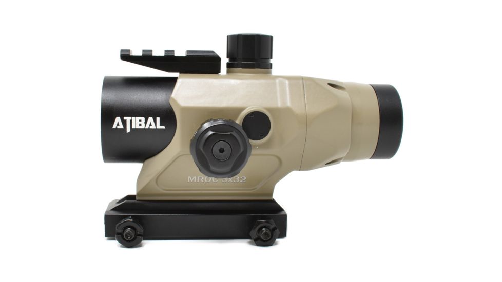 Atibal 3x32 AT-MROC Modern Rifle Optic Component Rifle Scope, Illuminated Chevron BDC, Tan, AT-MROC-TAN