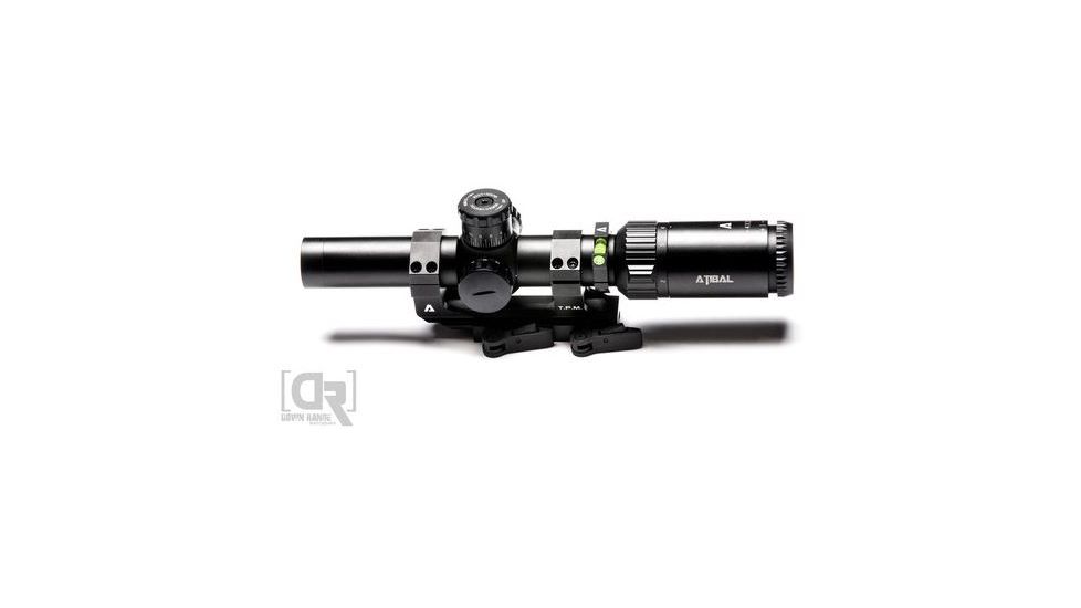 Atibal Striiker 1-4x24mm Rifle Scope, 30mm Tube, Second Focal Plane, 5.56/.308 Reticle, Black, AT-Str-1-4