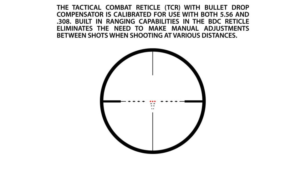 Atibal Striiker 1-4x24mm Rifle Scope, 30mm Tube, Second Focal Plane, 5.56/.308 Reticle, Black, AT-Str-1-4