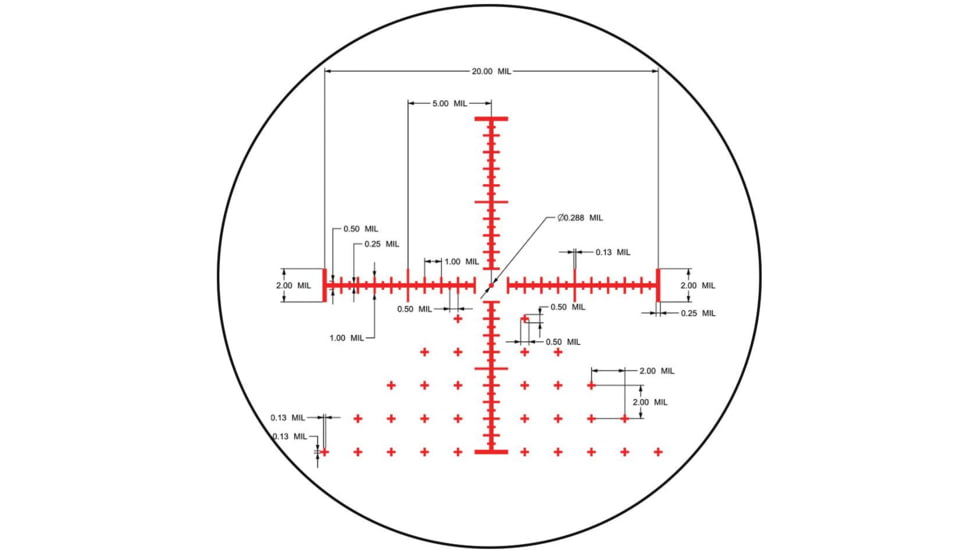 Atibal XP8 Mirage 1-8x24mm Rifle Scopes w/ Rapid View Lever, 30mm, FFP, Christmas Tree Reticle, 0.28 MIL Dot, Black, AT-XP8-FFP