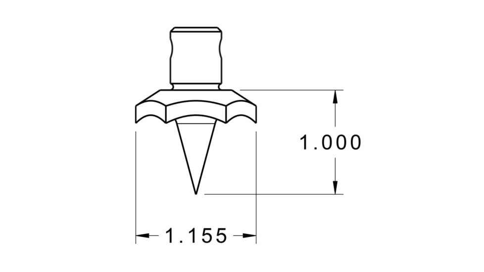 Atlas Bipods Bipods BT74 Raider Cleat Feet, Black, BT74