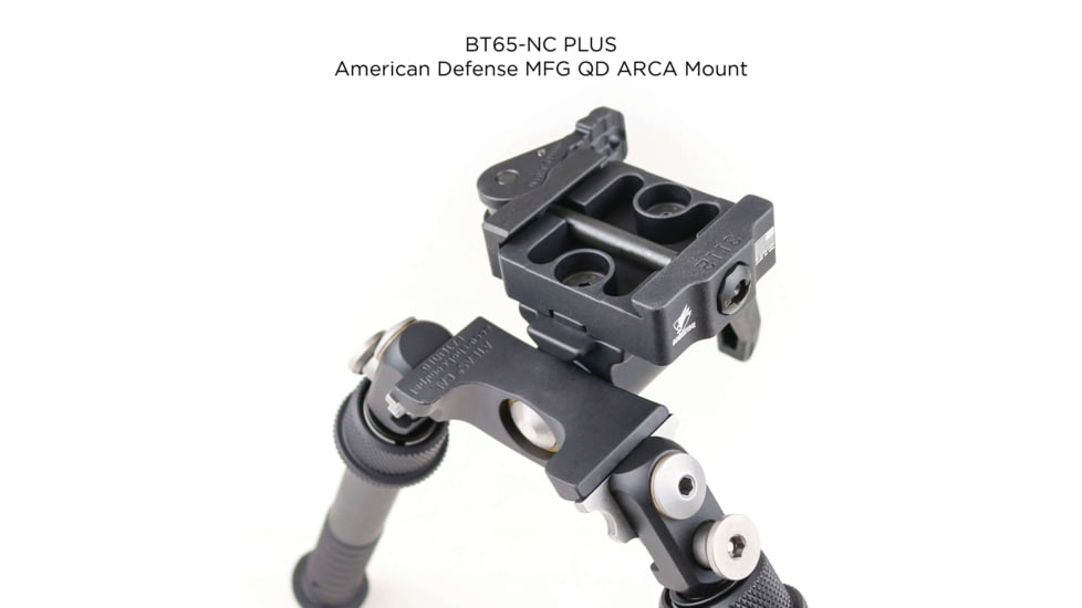 Atlas CAL Gen 2 Standard Bipod, 4.8-9.2in Height Range, Area 419 ARCALOCK Clamp, Black, BT65NCPLUSA419ARCALK