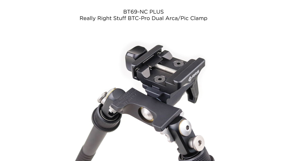 Atlas CAL Gen 2 Tall Bipod, 6-12.3in Height Range, Area 419 ARCALOCK Clamp, Black, BT69NCPLUSA419ARCALK