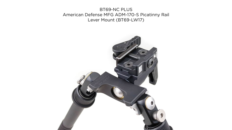 Atlas CAL Gen 2 Tall Bipod, 6-12.3in Height Range, Area 419 ARCALOCK Clamp, Black, BT69NCPLUSA419ARCALK