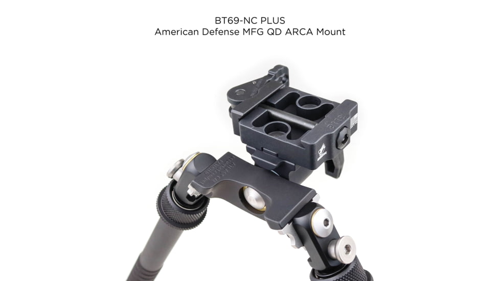Atlas CAL Gen 2 Tall Bipod, 6-12.3in Height Range, Area 419 ARCALOCK Clamp, Black, BT69NCPLUSA419ARCALK