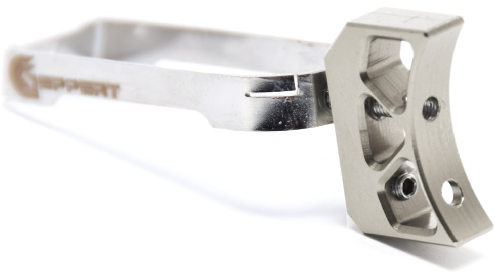 Atlas Gunworks Geppert X-Line Vario 1911 Standard Trigger, Curved Medium, Silver, TCMS19