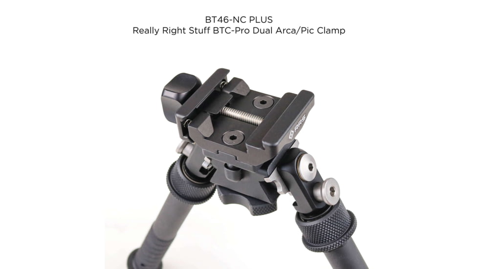 Atlas PSR Standard Bipod, 5-9.4in Height Range, Arisaka Picatinny Rail Slider, Black, BT46NCPLUSARSKPICSLDR