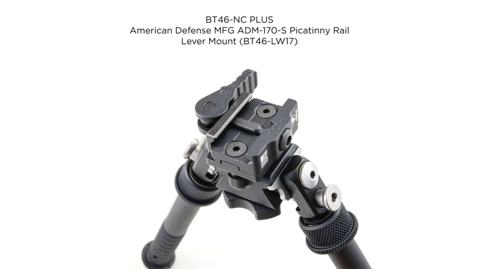 Atlas PSR Standard Bipod, 5-9.4in Height Range, Arisaka Picatinny Rail Slider, Black, BT46NCPLUSARSKPICSLDR