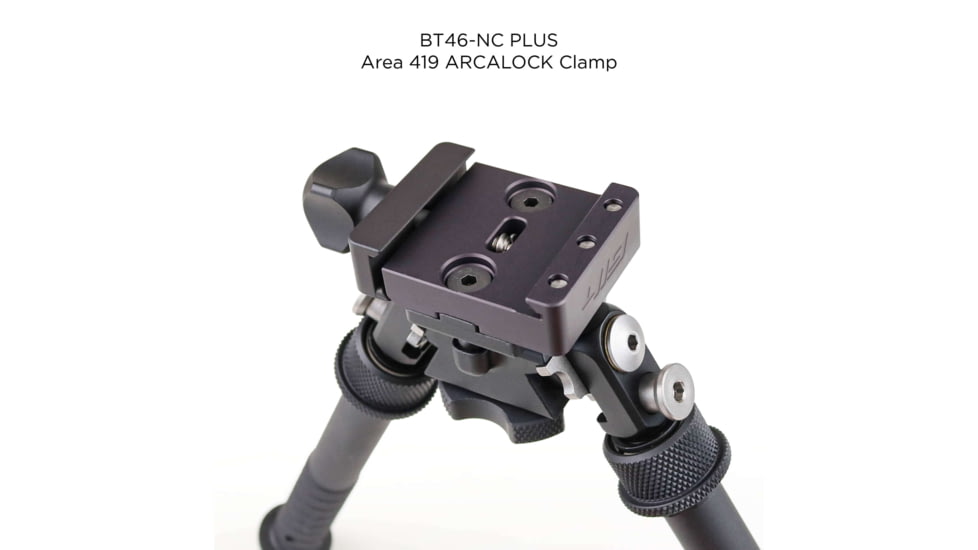 Atlas PSR Standard Bipod, 5-9.4in Height Range, Arisaka Picatinny Rail Slider, Black, BT46NCPLUSARSKPICSLDR