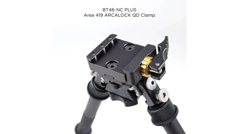 Atlas PSR Standard Bipod, 5-9.4in Height Range, Arisaka Picatinny Rail Slider, Black, BT46NCPLUSARSKPICSLDR