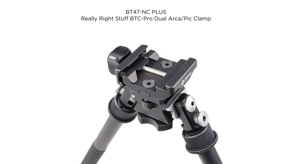 Atlas PSR Tall Bipod, 6.2-12.5in Height Range, Arisaka Picatinny Rail Slider, Black, BT47NCPLUSARSKPICSLDR