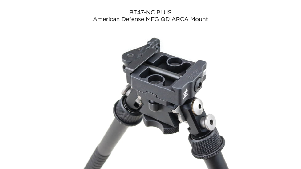 Atlas PSR Tall Bipod, 6.2-12.5in Height Range, Arisaka Picatinny Rail Slider, Black, BT47NCPLUSARSKPICSLDR