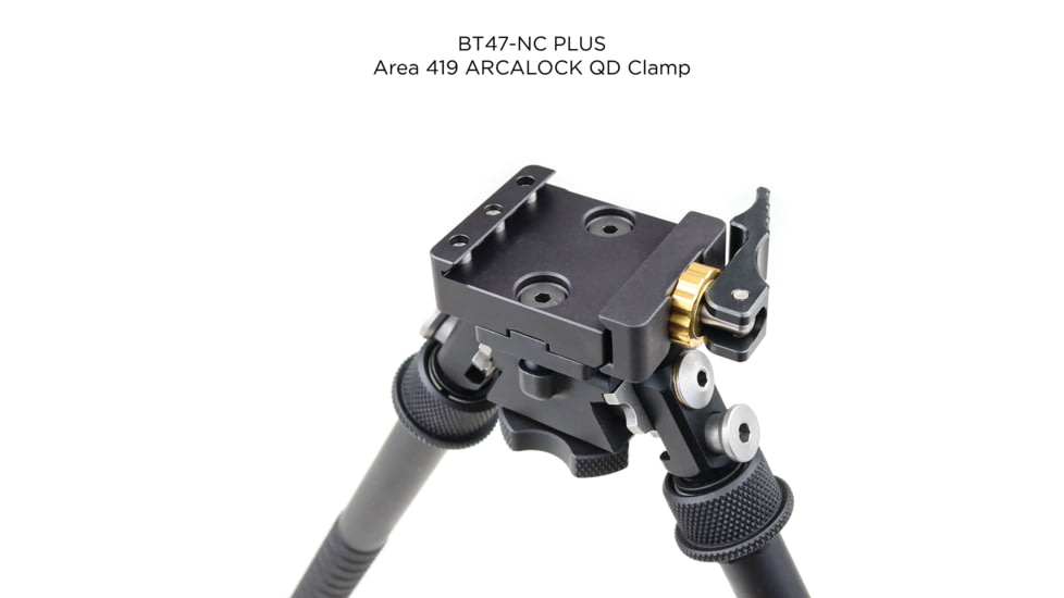 Atlas PSR Tall Bipod, 6.2-12.5in Height Range, Arisaka Picatinny Rail Slider, Black, BT47NCPLUSARSKPICSLDR