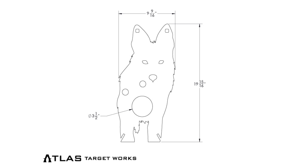 Atlas Target Works Coyote Front Facing Reactive Targets