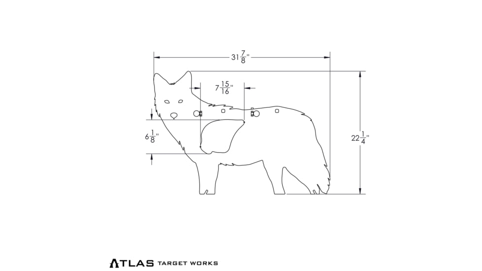 Atlas Target Works Coyote Side Profile Reactive Targets