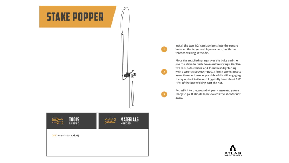Atlas Target Works Prairie Dog Strake Popper Reactive Targets