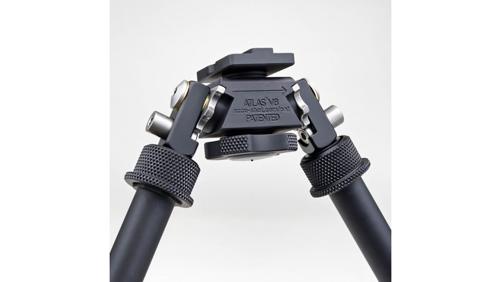 Atlas V8 Bipod, 5-9.4in Height Range, Arisaka Picatinny Rail Slider, Black, BT10NCPLUSA419ARSKPICSLDR