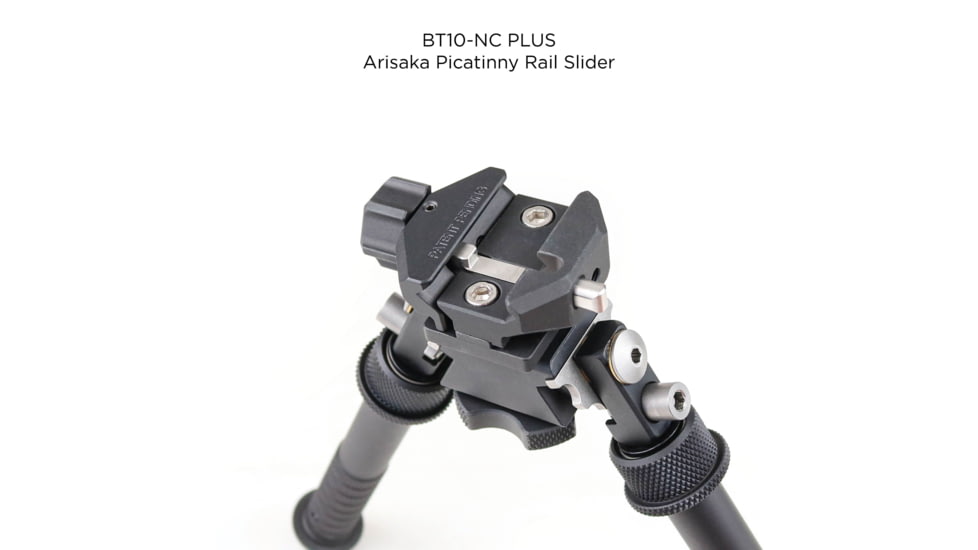 Atlas V8 Bipod, 5-9.4in Height Range, Arisaka Picatinny Rail Slider, Black, BT10NCPLUSA419ARSKPICSLDR