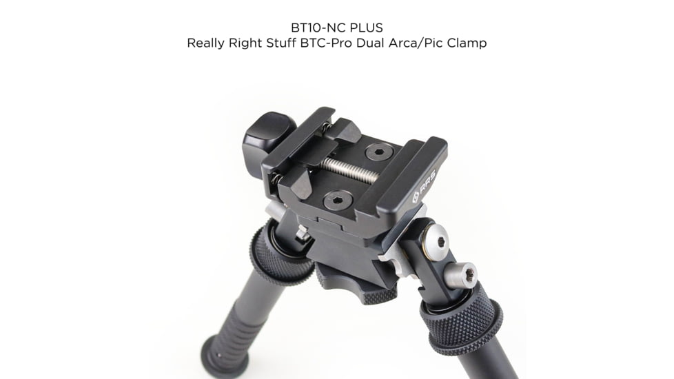 Atlas V8 Bipod, 5-9.4in Height Range, Arisaka Picatinny Rail Slider, Black, BT10NCPLUSA419ARSKPICSLDR