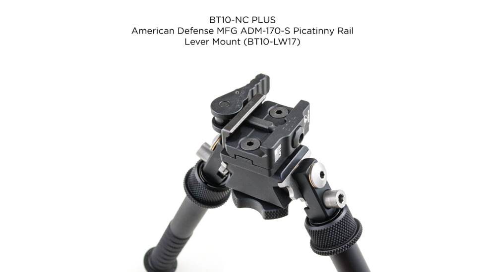 Atlas V8 Bipod, 5-9.4in Height Range, Arisaka Picatinny Rail Slider, Black, BT10NCPLUSA419ARSKPICSLDR