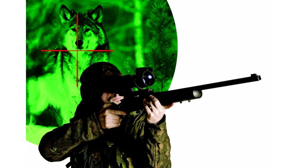 ATN Aries MK390 Paladin Night Vision Rifle Scope, Black w/ Red on Green Reticle