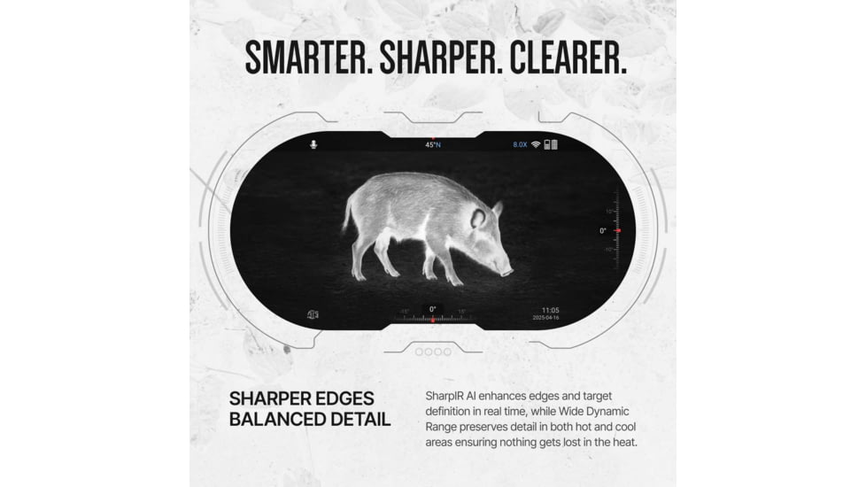 ATN Binox 6 Dual Multispectral 5.5-44x35mm Thermal Imaging Binocular w/Built-in Laser Rangefinder, 50 Hz, 384x288, Black, MSBNB6335A