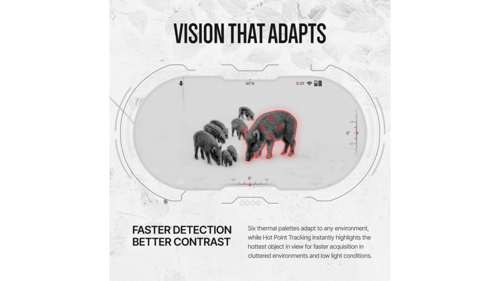 ATN Binox 6 Dual Multispectral 5.5-44x35mm Thermal Imaging Binocular w/Built-in Laser Rangefinder, 50 Hz, 384x288, Black, MSBNB6335A