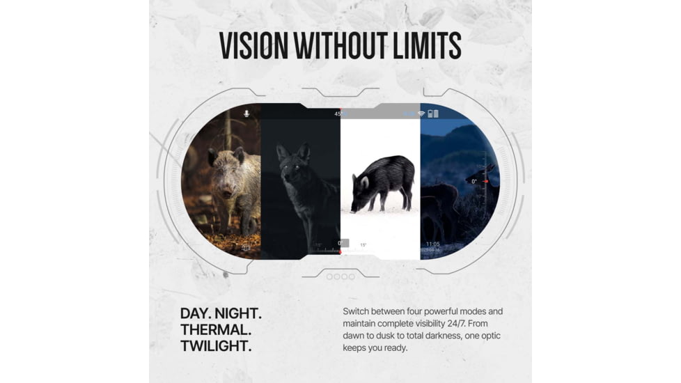 ATN Binox 6 Dual Multispectral 5.5-44x35mm Thermal Imaging Binocular w/Built-in Laser Rangefinder, 50 Hz, 384x288, Black, MSBNB6335A