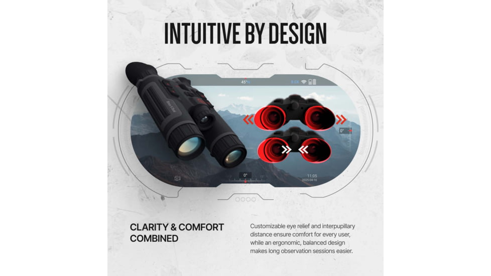 ATN Binox 6 Dual Multispectral 5.5-44x35mm Thermal Imaging Binocular w/Built-in Laser Rangefinder, 50 Hz, 384x288, Black, MSBNB6335A