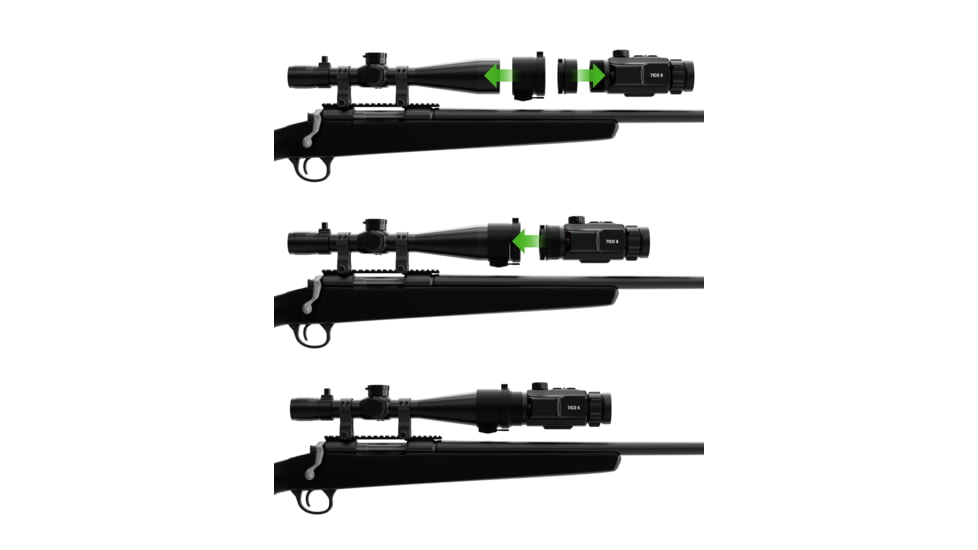 ATN TICO 6 Scope 1x50mm Thermal Clip On, 58.4 mm Clamp, Black, ACCOSMS50584G6