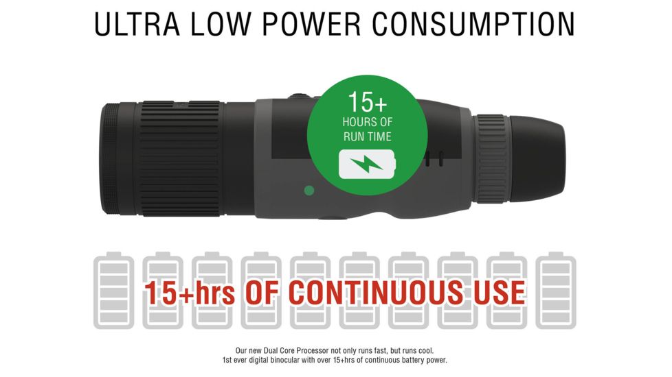 ATN Binox-4T 640-2.5-25x Thermal Binocular, Black / Grey, TIBNBX4643L